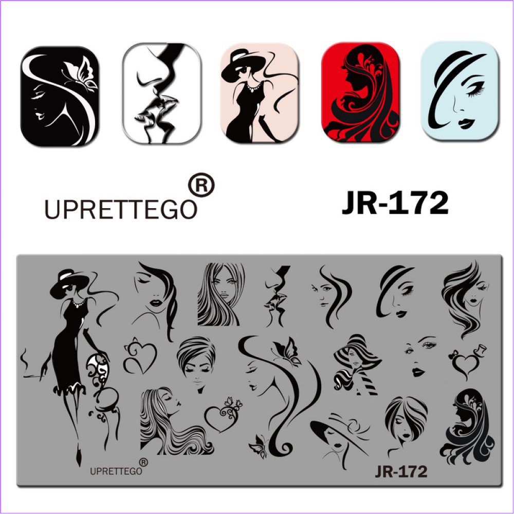 Пластина для стемпинга, серии JR Calligraphy 172 - 613639 - скидки в DIAMANT, дешевле только даром