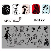 Пластина для стемпинга, серии JR Calligraphy 172 - 613639