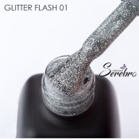 Serebro, Гель-лак светоотражающий Glitter flash №01,11мл - 523881