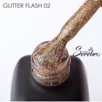 Serebro, Гель-лак светоотражающий Glitter flash №02,11мл - 523898