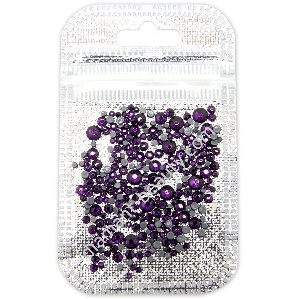 Стразы стекло Mix Фиолетовые 250шт SS3,4,6,8 013781 - скидки в DIAMANT, дешевле только даром