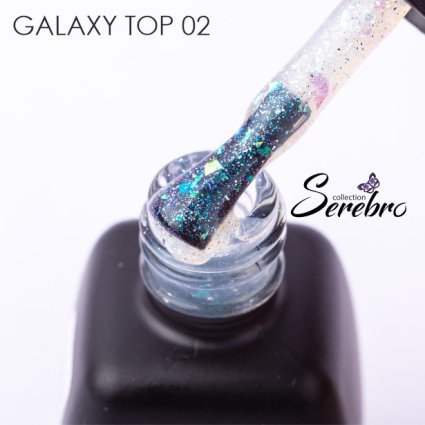 Serebro, Топ без липкого слоя "Galaxy top" для гель-лака,№02, 11мл - 710388