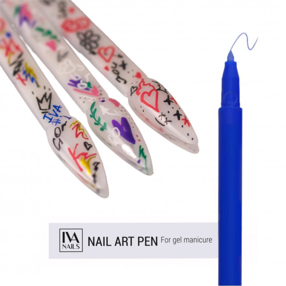 IVA, Акриловый фломастер Nails (Blue) - AFIVBL - скидки в DIAMANT, дешевле только даром