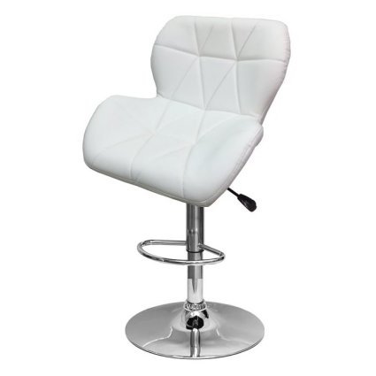 Барный стул, Europa, экокожа, 112см,цвет Белый - 633194