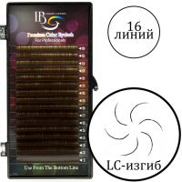 Ресницы темно-коричневые LС-0.10, длинна 10мм. 16 линий I-beauty премиум. 122588