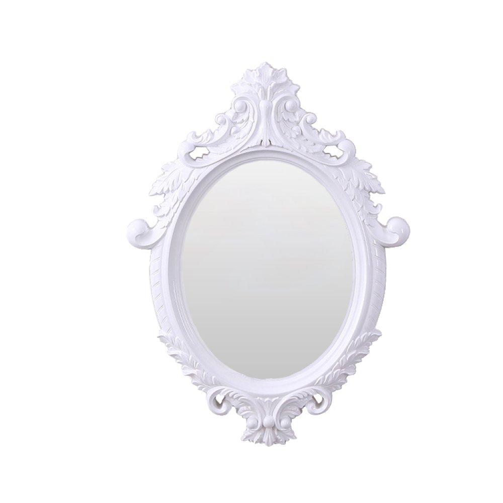 Зеркало, винтажное, овальное, белое 54*49cm - 615817 - скидки в DIAMANT, дешевле только даром