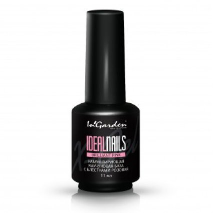 InGarden, База камуфлирующая каучуковая с блестками(brilliant pink) "ideal nails!"11 - 228505
