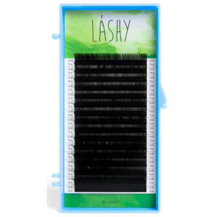 Lovely, Ресницы LASHY GREEN чёрные, 16 линий, изгиб C 0.10 07мм - 116107