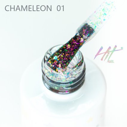 Hit gel,Топовое покрытие без липкого слоя для гель-лака Chameleon №01, 9мл - 710128