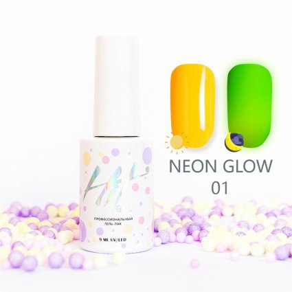 Hit gel, Гель-лак Neon glow, 9мл, №01 - 700822