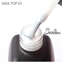 Serebro, Молочный топ без липкого слоя "Milk top" для гель-лака №01, 11мл - 700792