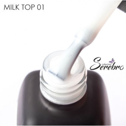 Serebro, Молочный топ без липкого слоя "Milk top" для гель-лака №01, 11мл - 700792
