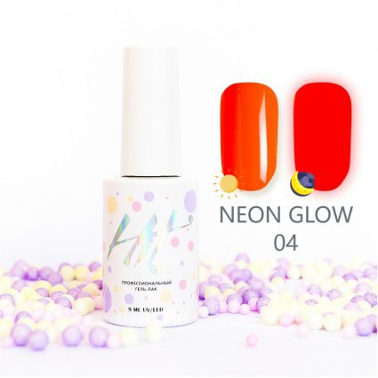Hit gel, Гель-лак Neon glow, 9мл, №04 - 700853