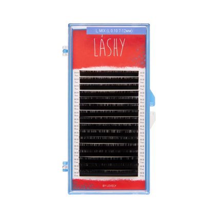 Lovely, Ресницы LASHY чёрные,16линий, изгиб L, MIX (L 0.10 7-12мм) - 824875