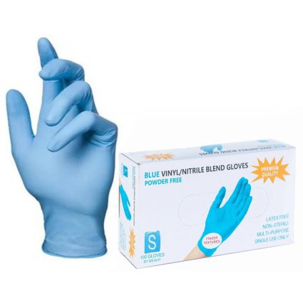 Wally, Перчатки нитрило- виниловые,синие, ( 50 пар), размер S - 610041