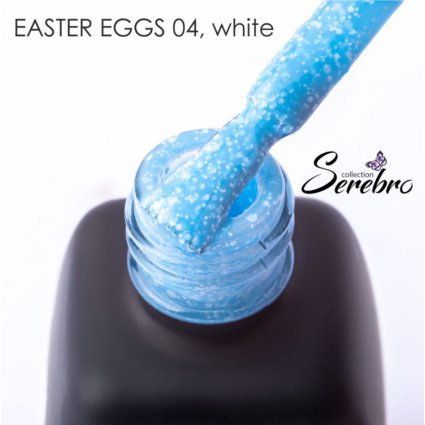 Serebro, Гель-лак Easter eggs, №04, white,11мл - 700716