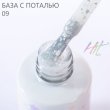 Hit gel, Каучуковая база с серебряной поталью №09, 9мл - 702369 - скидки в DIAMANT, дешевле только даром