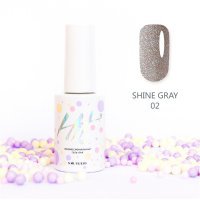 Hit gel, Гель-лак Shine Gray, 9мл,№02 - 521092