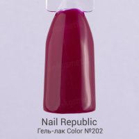 Nail Republic, Гель-лак №202 Бордово-фиолетовый (10мл) - 822407