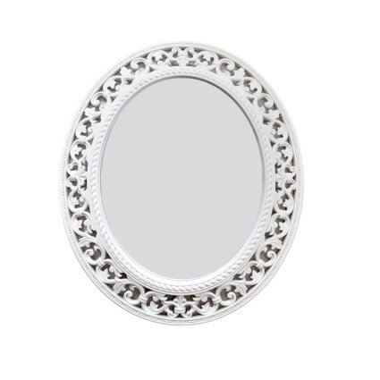 Зеркало, винтажное, овальное, белое 40*34cm - 615824