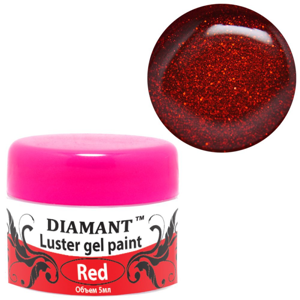 DIAMANT, Зеркальный гель Красный 101385 - скидки в DIAMANT, дешевле только даром