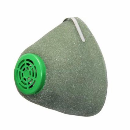 Маска защитная - респиратор фильтрующая, зеленая - 201708