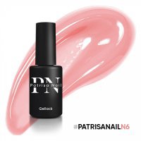 Patrisa Nail, Гель-лак каучуковый камуфлирующий, Dream Pink №N6, BA33, 8мл - 013370