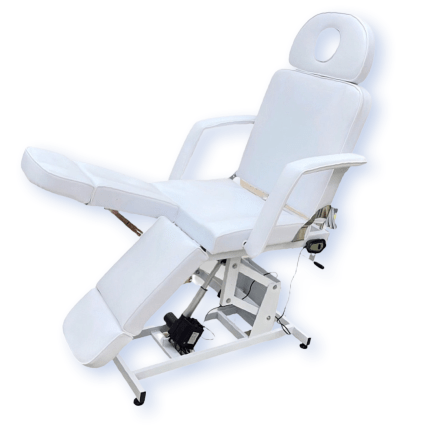 Педикюрно косметологическое кресло, Verona,D-105 с одним мотором, ноги раздвижные, белое - 046147