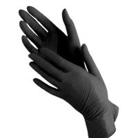 Wally, Перчатки нитрило-виниловые, черные, (50 пар),размер S - 582580