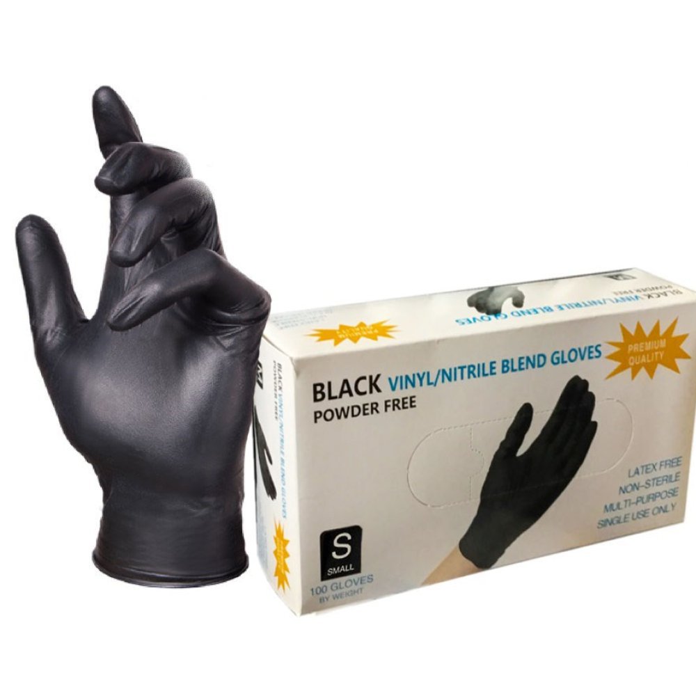 Wally, Перчатки нитрило-виниловые, черные, (50 пар),размер S - 582580 - скидки в DIAMANT, дешевле только даром