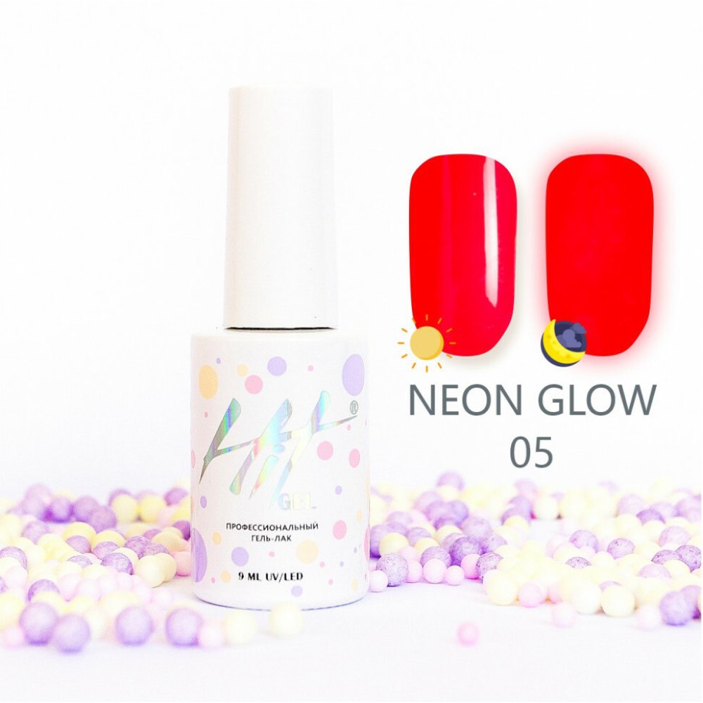 Hit gel, Гель-лак Neon glow, 9мл, №05 - 700860
