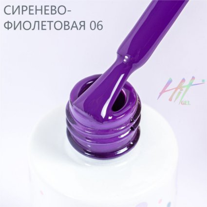 Hit gel, Гель-лак Lilac,9мл,№06 purpule - 520996