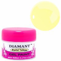 DIAMANT, Гель краска для дизайна, Pastel Yellow/Пастельно желтая 3,5гр - 099590