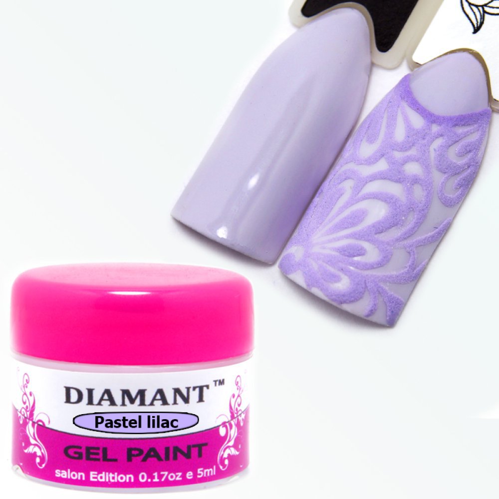 DIAMANT, Гель краска для дизайна, Pastel Lilac/Пастельно сиреневая 3,5гр - 099606