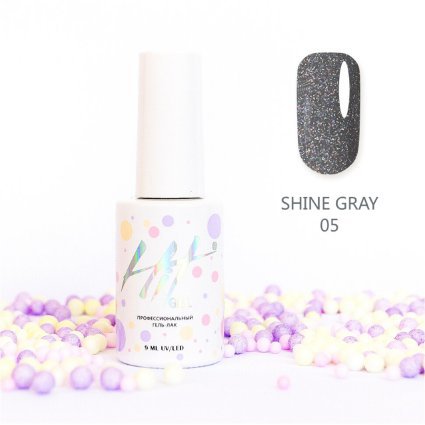 Hit gel, Гель-лак Shine Gray, 9мл,№05 - 521184